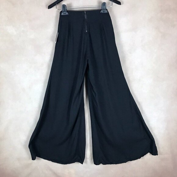 Material Girl Black Wrap-Front Palazzo Pants NWT XXS - Picture 11 of 12